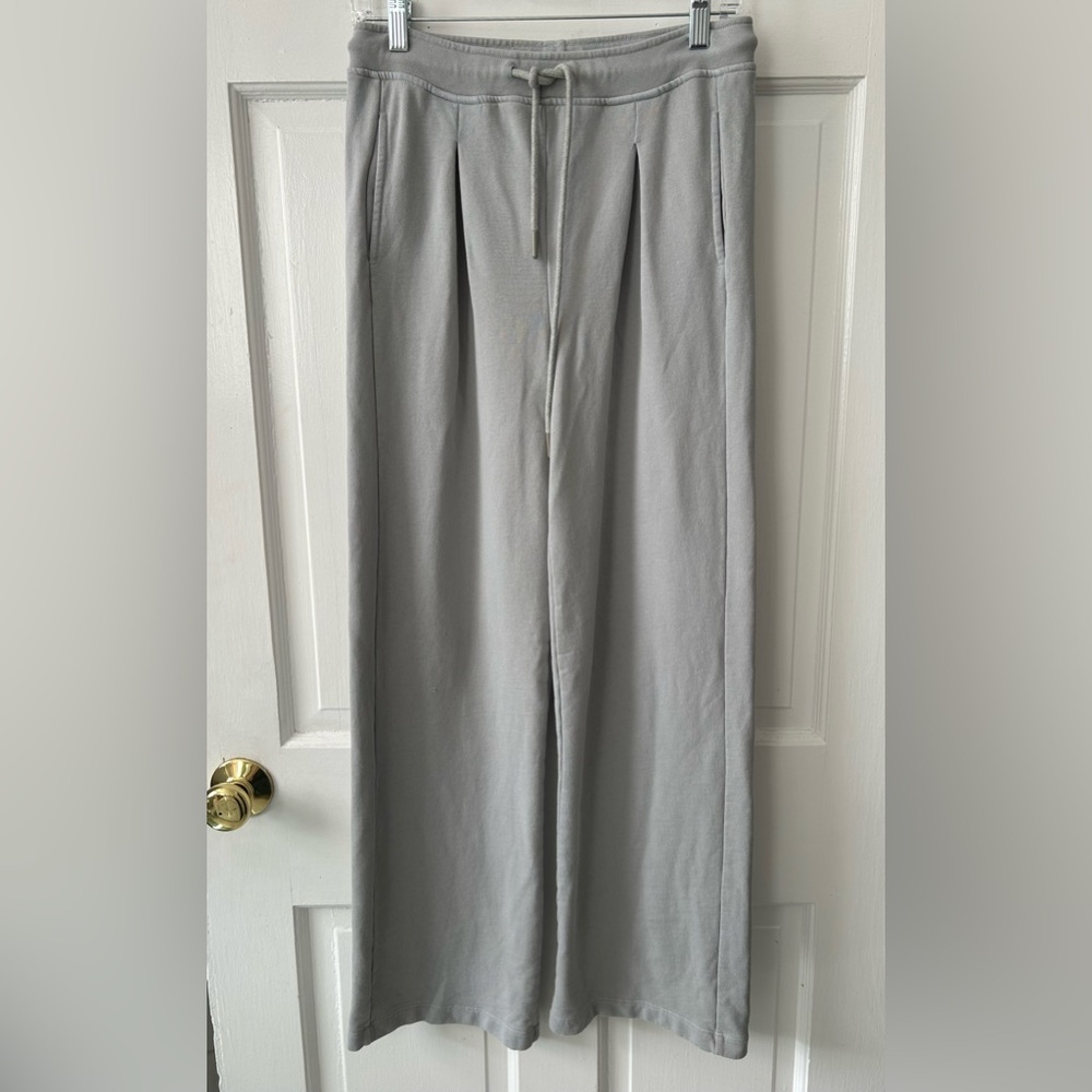 MODODOC Women’s Sweatpants Size S Grey Wide Leg Baggy Relaxed Fit Casual - Picture 3 of 12